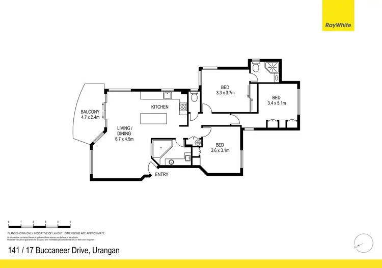 Floorplan of Homely unit listing, 141/17 Buccaneer Drive, Urangan QLD 4655