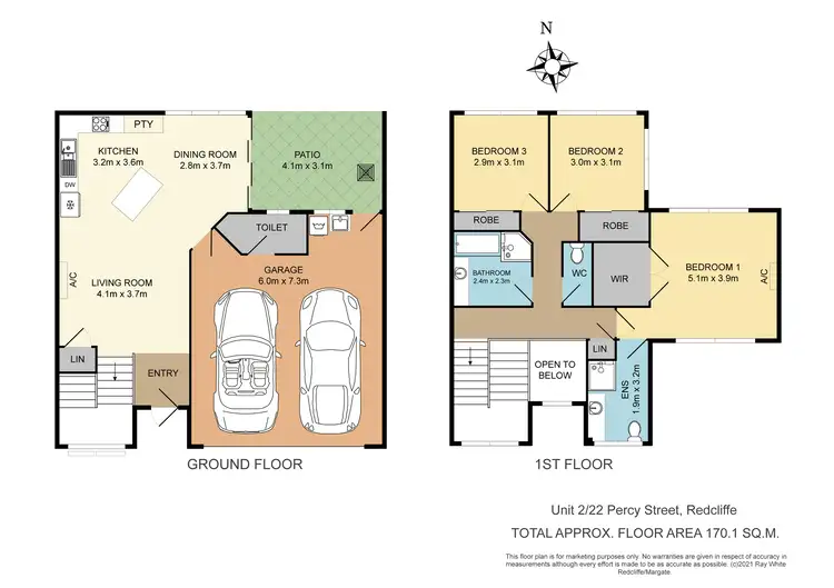 Floorplan of Homely unit listing, 2/22 Percy Street, Redcliffe QLD 4020