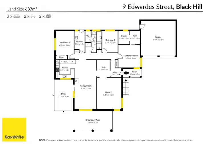 Floorplan of Homely house listing, 9 Edwardes Street, Black Hill VIC 3350
