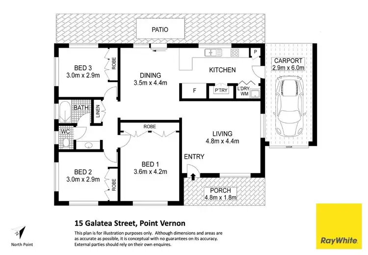 Floorplan of Homely house listing, 15 Galatea Street, Point Vernon QLD 4655