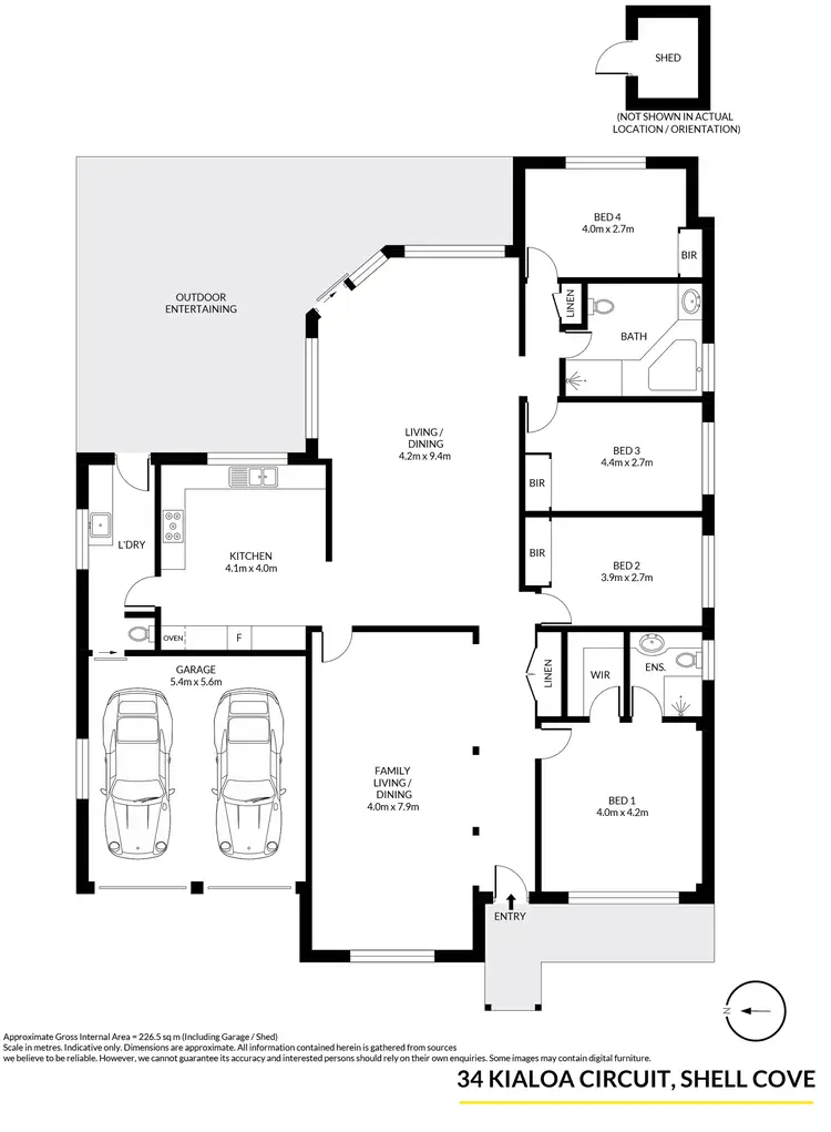 Floorplan of Homely house listing, 34 Kialoa Circuit, Shell Cove NSW 2529
