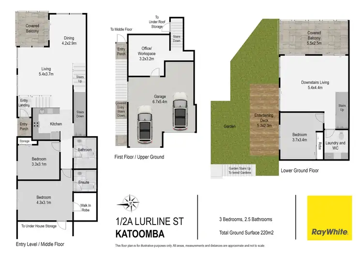 Floorplan of Homely townhouse listing, 1/2a Lurline Street, Katoomba NSW 2780