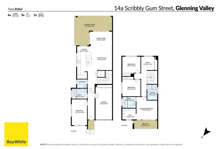 Floorplan of Homely semi-detached listing, 14a Scribbly Gum Street, Glenning Valley NSW 2261