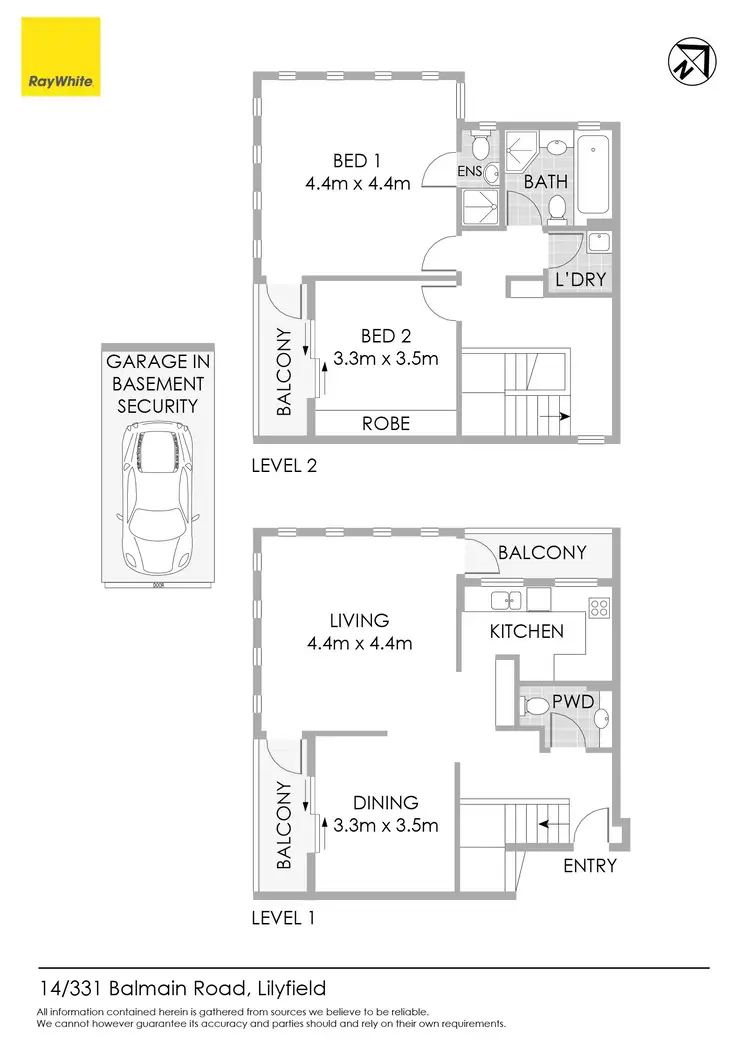 Floorplan of Homely apartment listing, 14/331 Balmain Road, Lilyfield NSW 2040