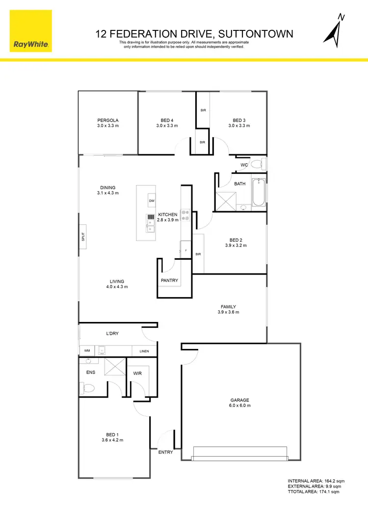 Floorplan of Homely house listing, 12 Federation Drive, Suttontown SA 5291