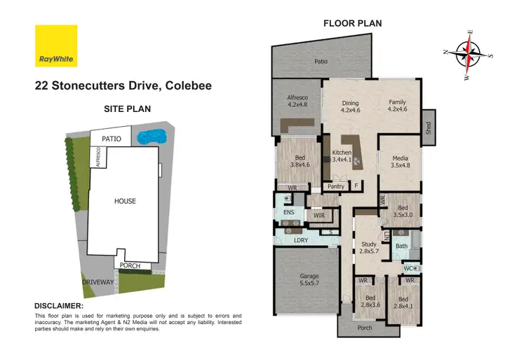 Floorplan of Homely house listing, 22 Stonecutters Drive, Colebee NSW 2761