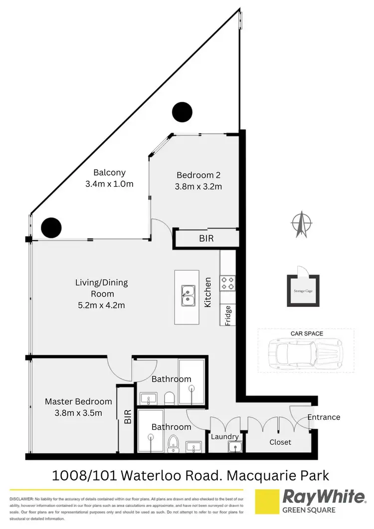Floorplan of Homely apartment listing, 1008B/101 Waterloo Road, Macquarie Park NSW 2113