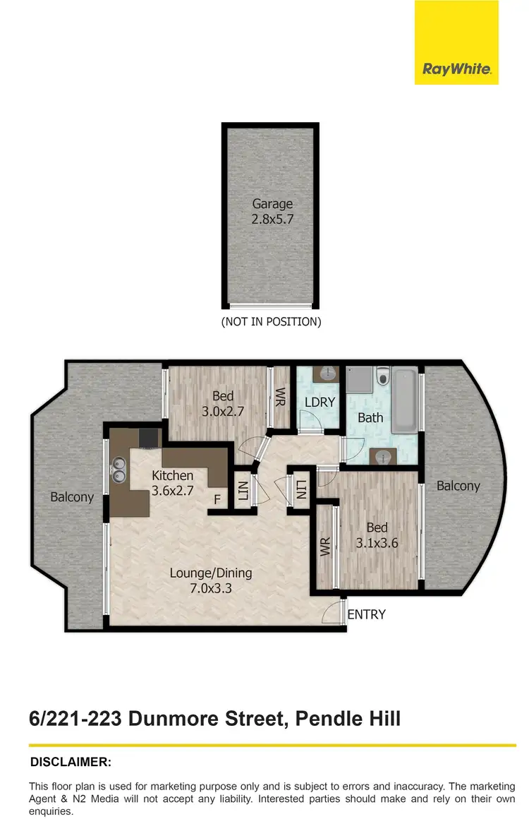 Floorplan of Homely apartment listing, 6/221-223 Dunmore Street, Pendle Hill NSW 2145