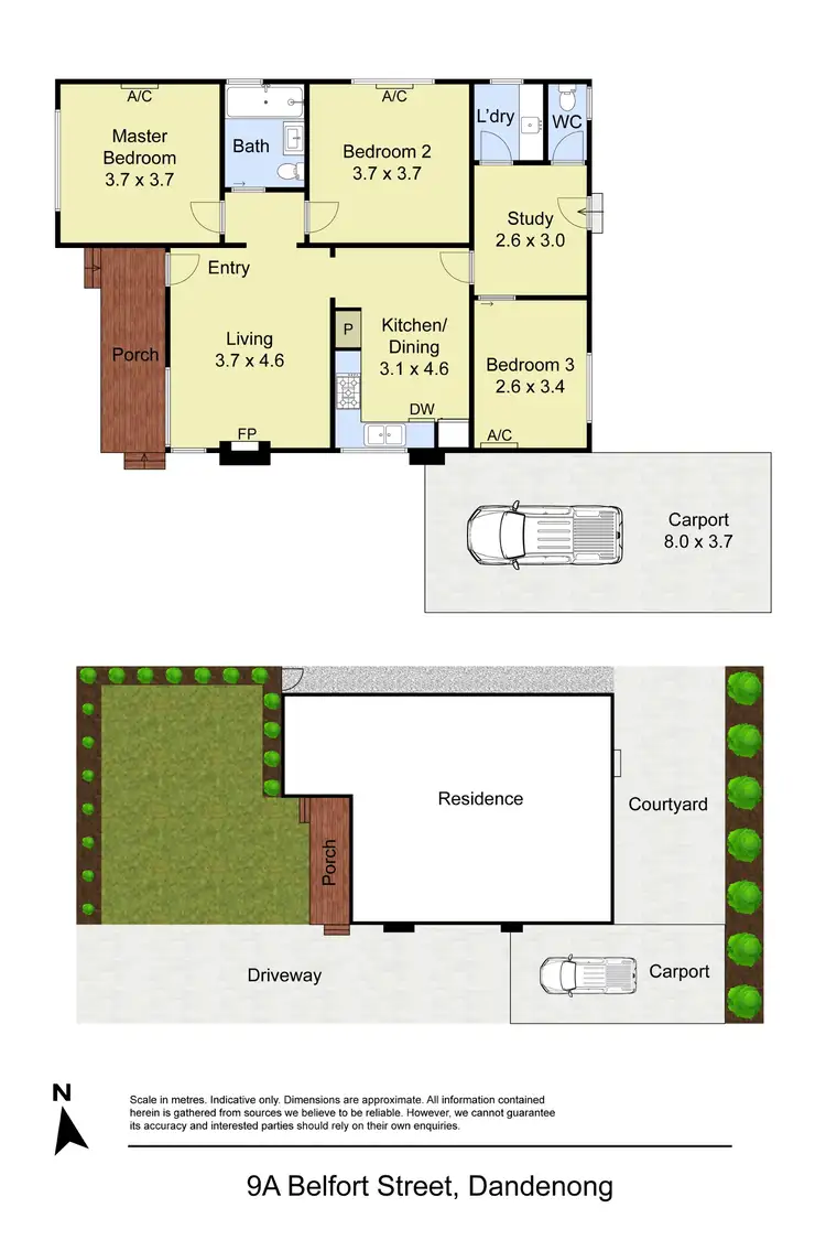 Floorplan of Homely house listing, 9A Belfort Street, Dandenong VIC 3175