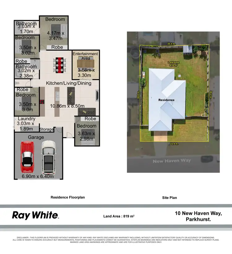Floorplan of Homely house listing, 10 New Haven Way, Parkhurst QLD 4702