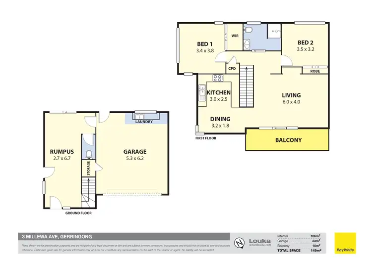 Floorplan of Homely townhouse listing, 3 Millewa Avenue, Gerringong NSW 2534