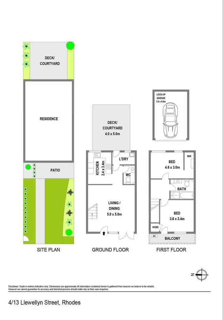 Floorplan of Homely townhouse listing, 4/13 Llewellyn Street, Rhodes NSW 2138