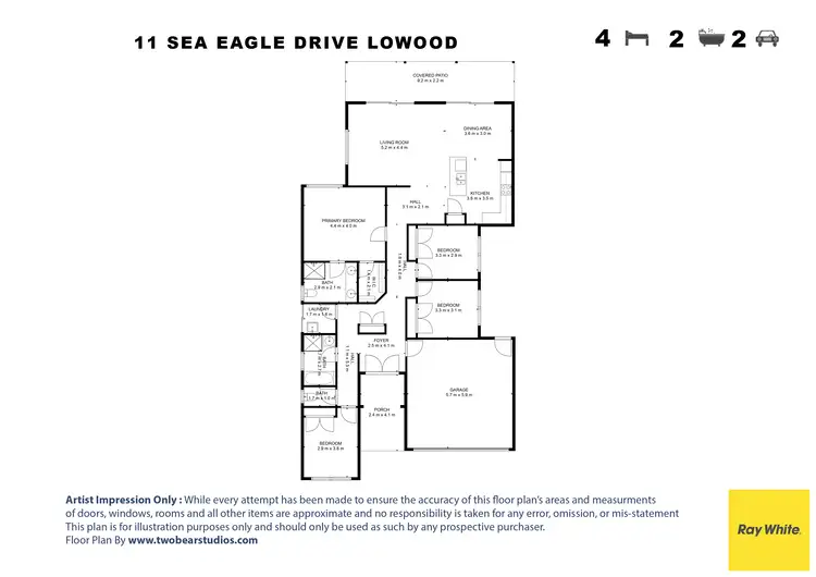 Floorplan of Homely house listing, 11 Sea Eagle Drive, Lowood QLD 4311