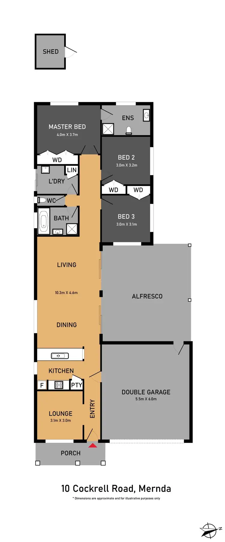 Floorplan of Homely house listing, 10 Cockrell Road, Mernda VIC 3754