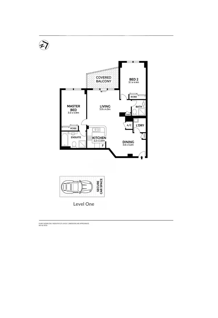 Floorplan of Homely apartment listing, 733/83-93 Dalmeny Avenue, Rosebery NSW 2018