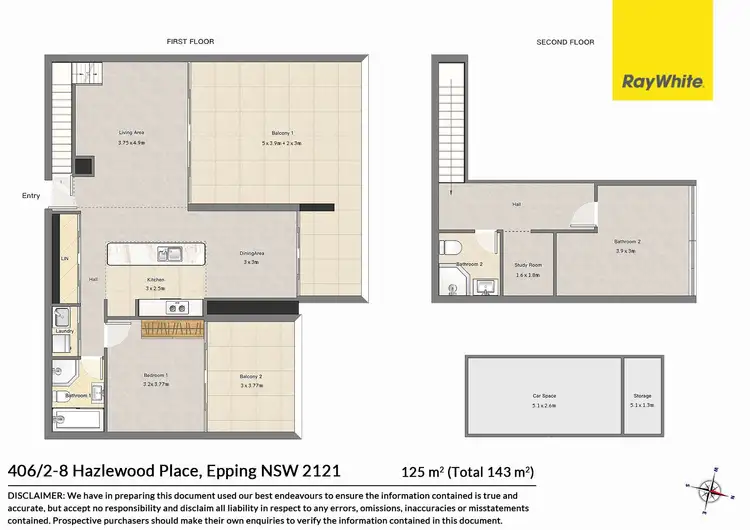 Floorplan of Homely apartment listing, 406/2-8 Hazlewood Place, Epping NSW 2121