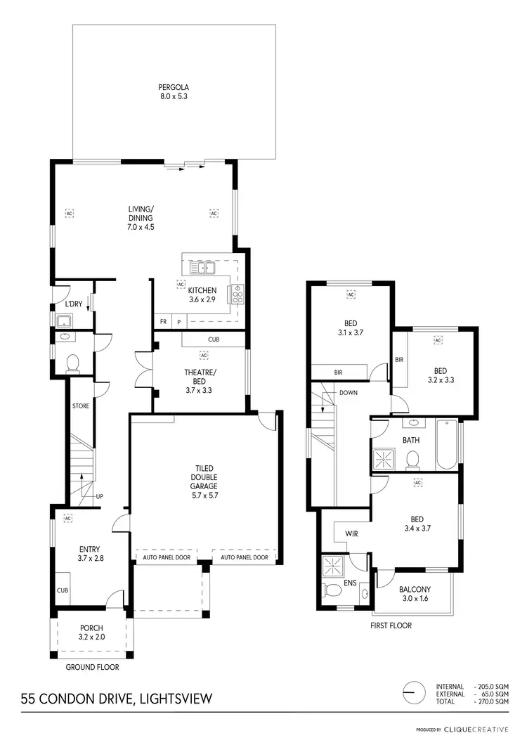 Floorplan of Homely house listing, 55 Condon Drive, Lightsview SA 5085