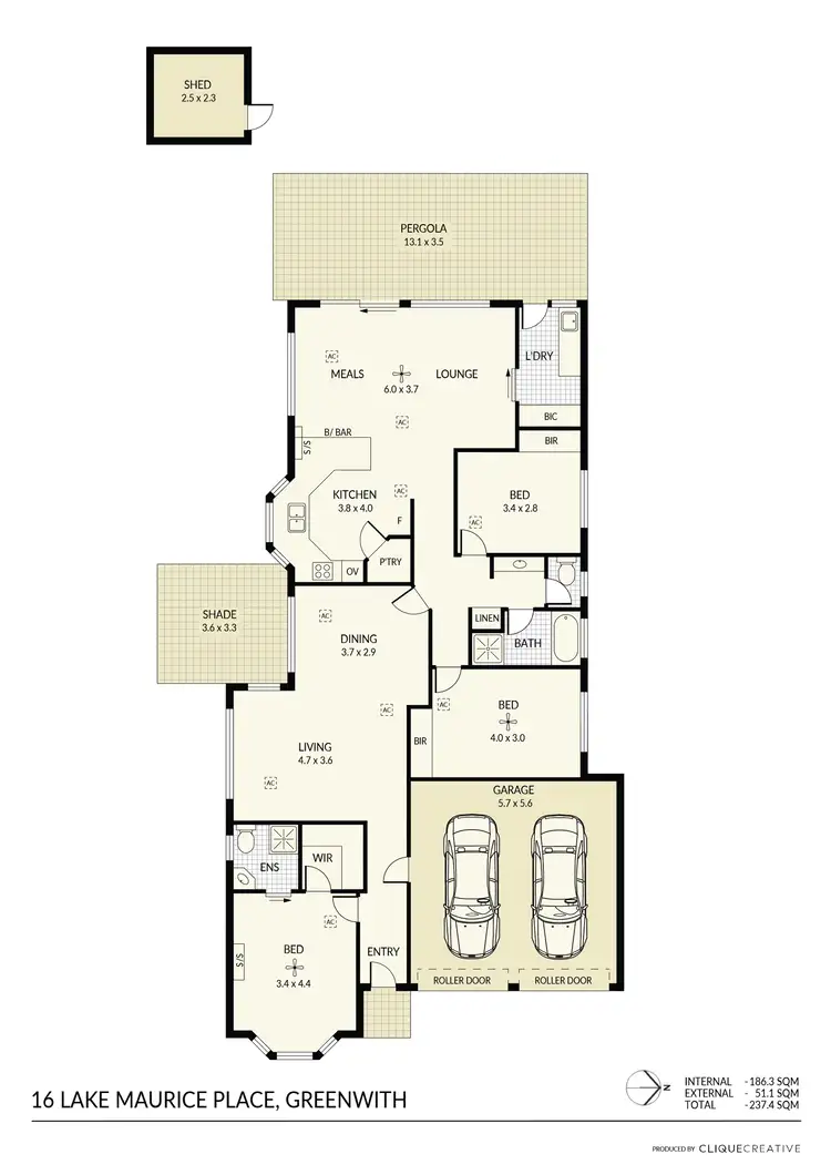 Floorplan of Homely house listing, 16 Lake Maurice Place, Greenwith SA 5125