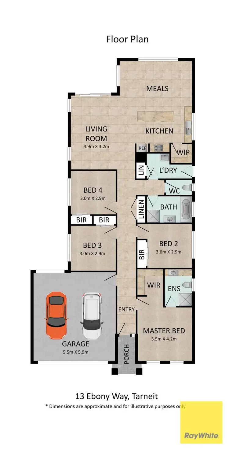 Floorplan of Homely house listing, 13 Ebony Way, Tarneit VIC 3029