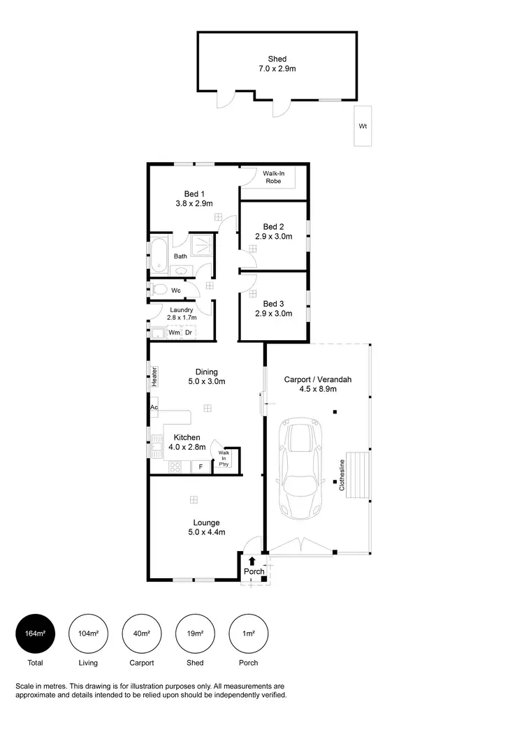 Floorplan of Homely house listing, 6 Caroline Grove, Paralowie SA 5108