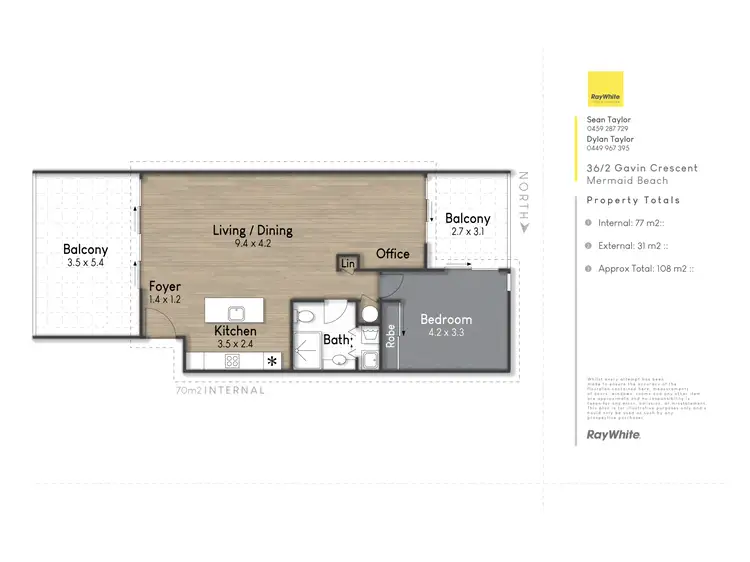 Floorplan of Homely unit listing, 36/2 Gaven Crescent, Mermaid Beach QLD 4218