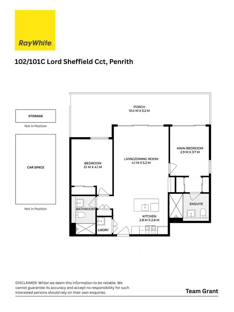 Floorplan of Homely apartment listing, 102/101C Lord Sheffield Circuit, Penrith NSW 2750
