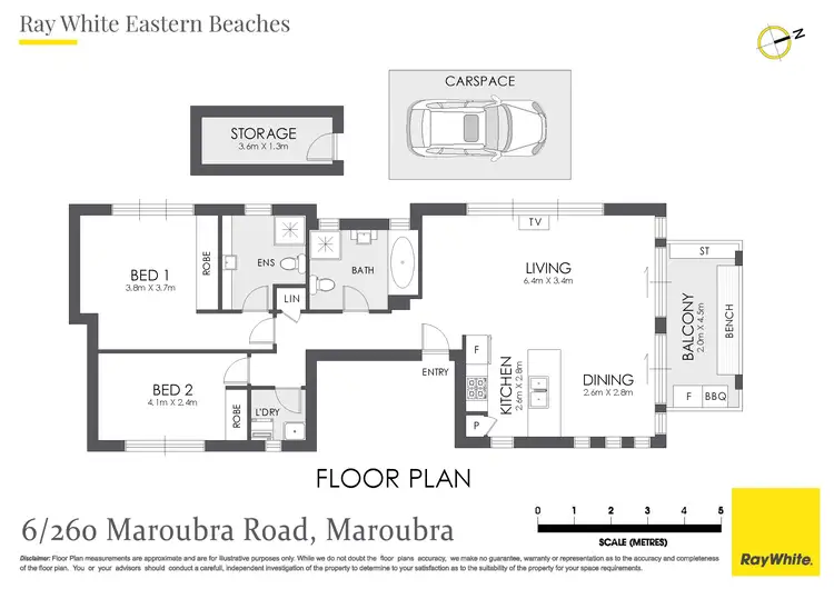 Floorplan of Homely apartment listing, 6/260 Maroubra Road, Maroubra NSW 2035
