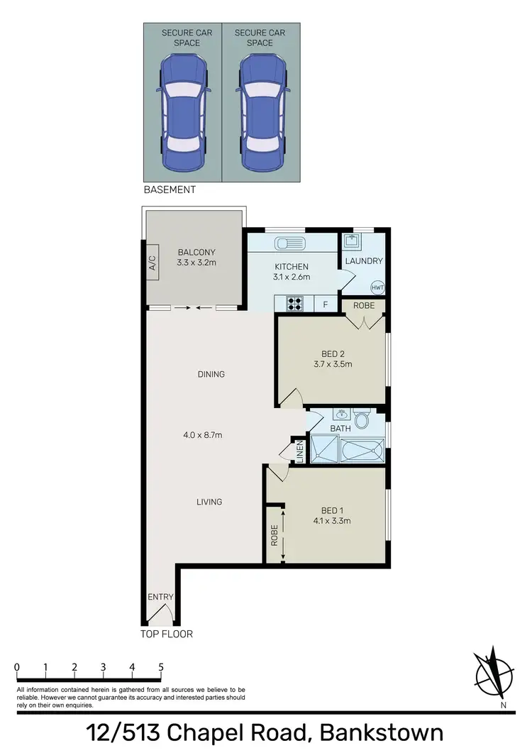 Floorplan of Homely unit listing, 12/513 Chapel Road, Bankstown NSW 2200