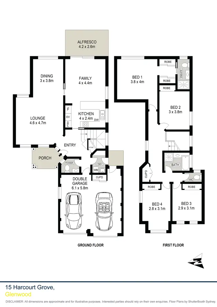 Floorplan of Homely house listing, 15 Harcourt Grove, Glenwood NSW 2768