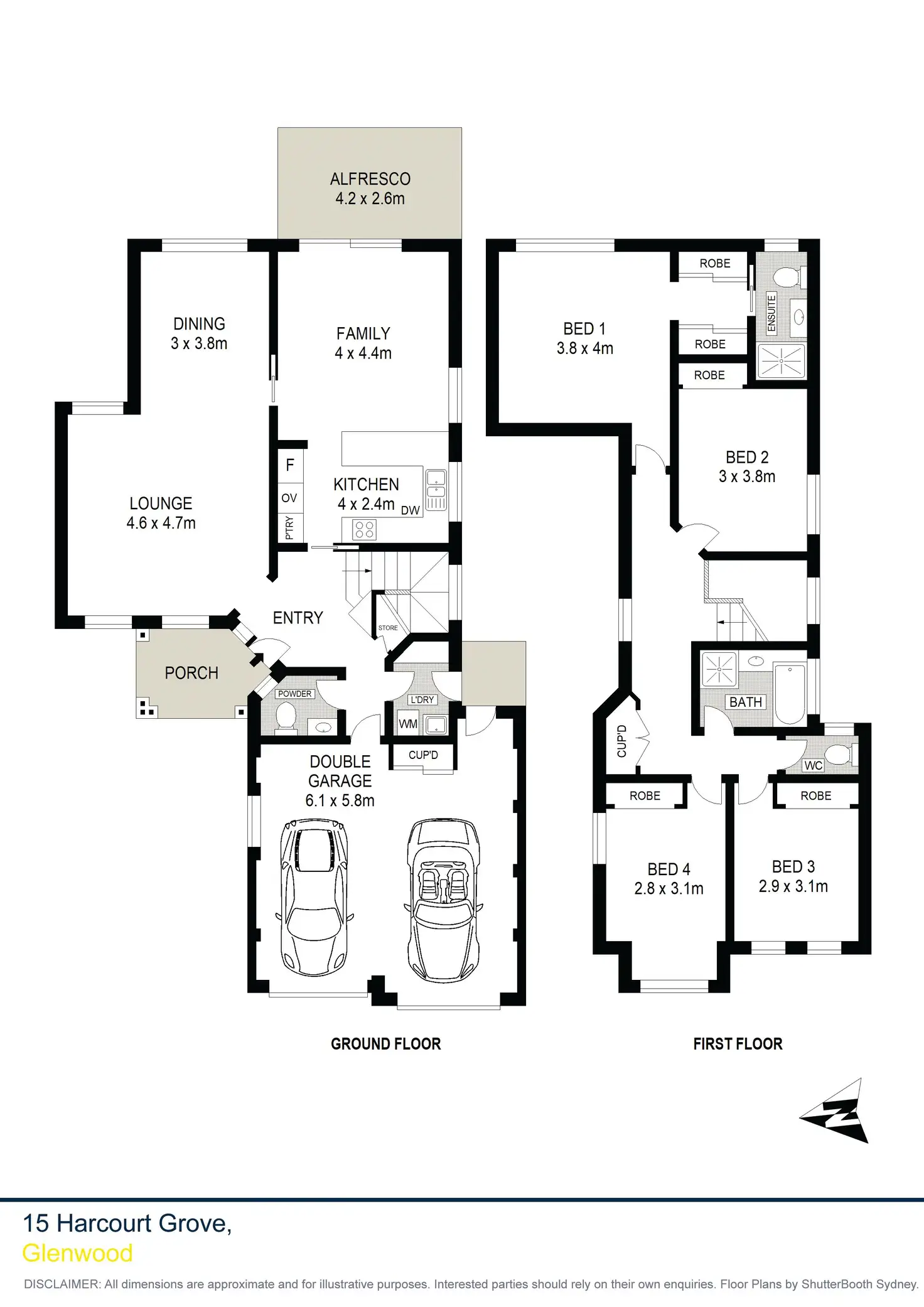 Floorplan of Homely house listing, 15 Harcourt Grove, Glenwood NSW 2768
