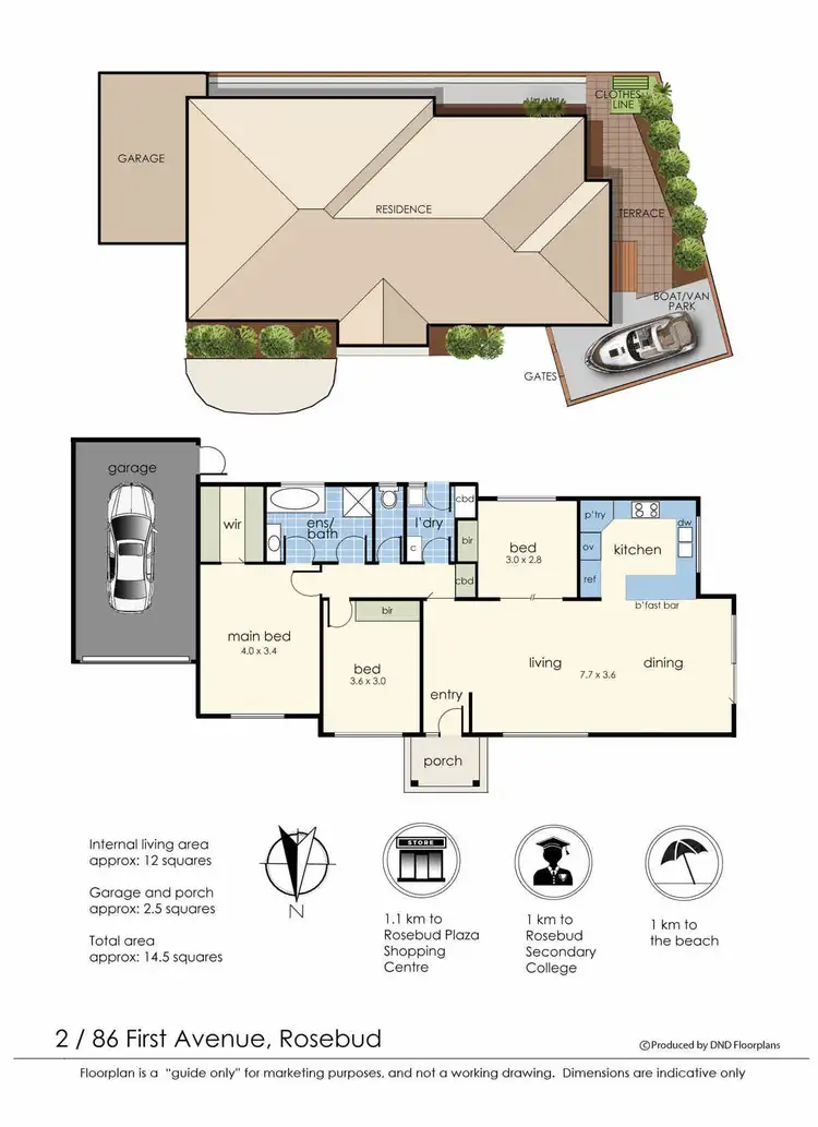 Floorplan of Homely house listing, 2/86 First Avenue, Rosebud VIC 3939