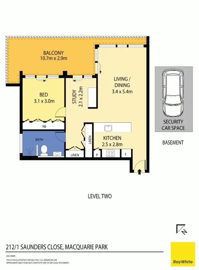 Floorplan of Homely apartment listing, 212/1 Saunders Close, Macquarie Park NSW 2113