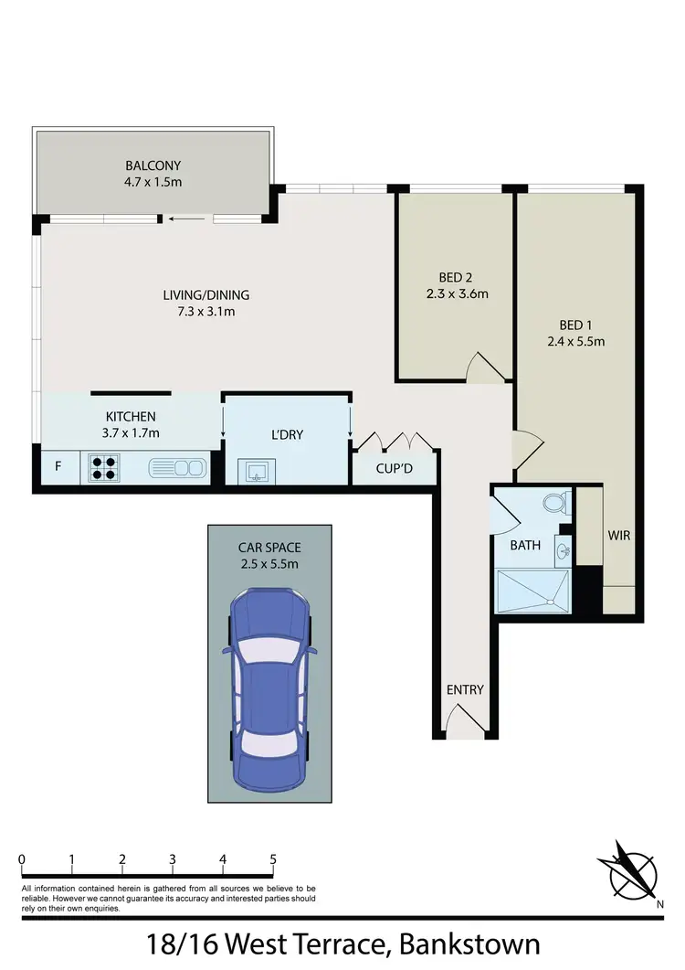 Floorplan of Homely unit listing, 18/16 West Terrace, Bankstown NSW 2200