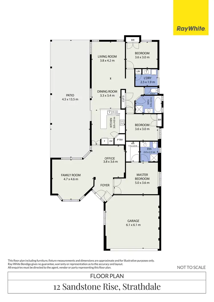 Floorplan of Homely house listing, 12 Sandstone Rise, Strathdale VIC 3550