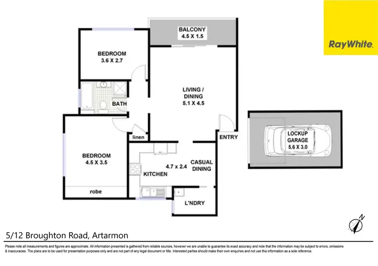 Floorplan of Homely unit listing, 5/12 Broughton Road, Artarmon NSW 2064