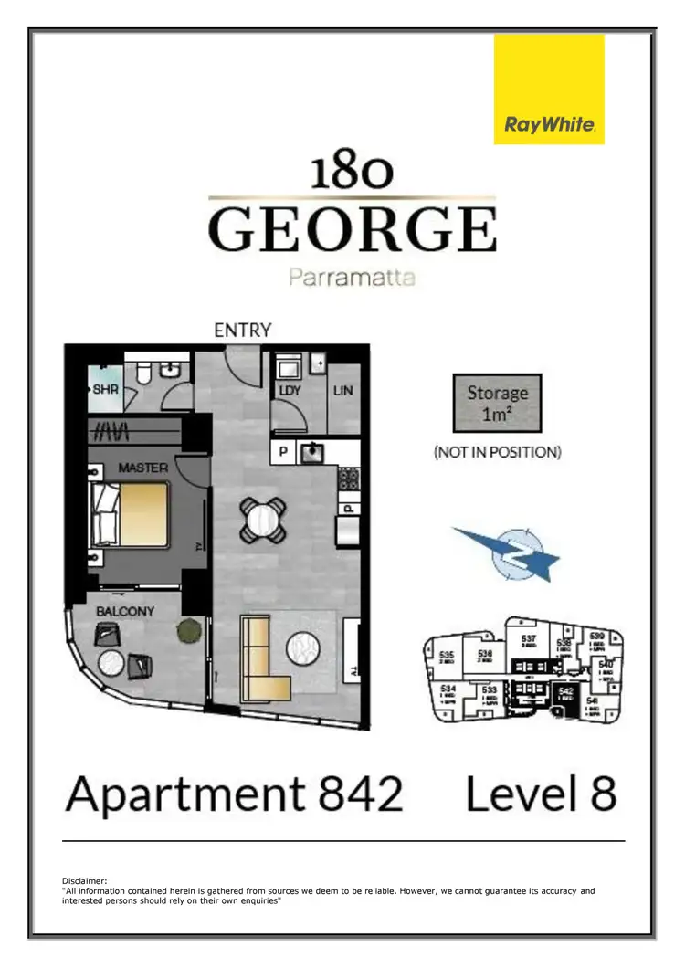Floorplan of Homely apartment listing, 842/180 George Street, Parramatta NSW 2150