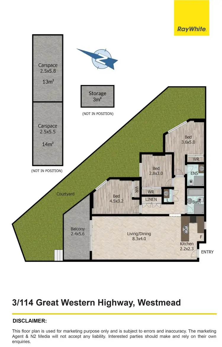 Floorplan of Homely apartment listing, 3/114 Great Western Highway, Westmead NSW 2145
