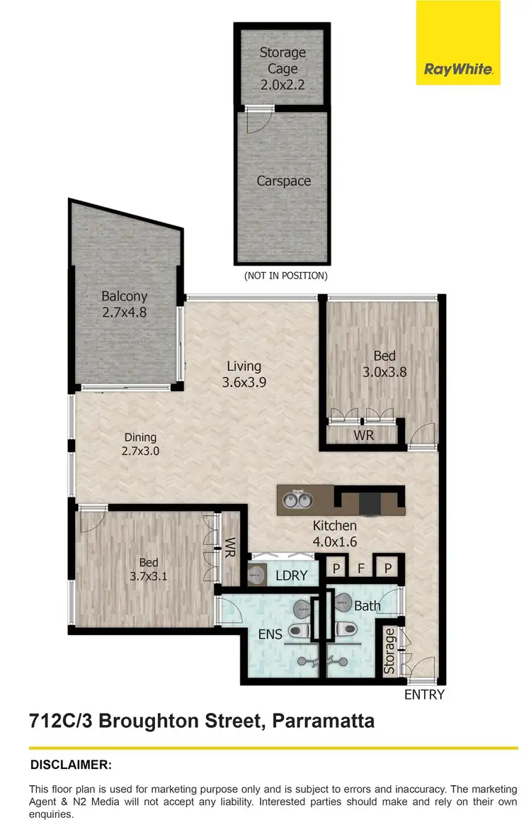 Floorplan of Homely apartment listing, 712C/3 Broughton Street, Parramatta NSW 2150