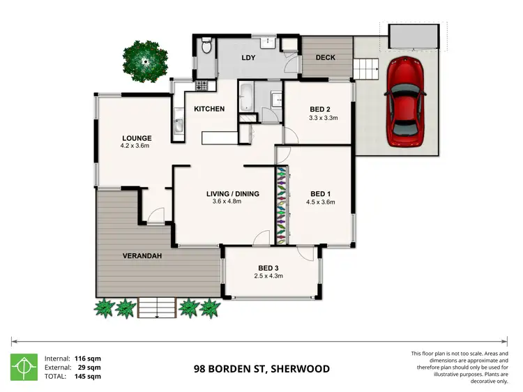 Floorplan of Homely house listing, 98 Borden Street, Sherwood QLD 4075
