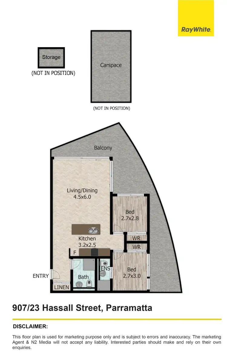 Floorplan of Homely apartment listing, 907/23 Hassall Street, Parramatta NSW 2150