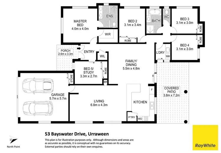 Floorplan of Homely house listing, 53 Bayswater Drive, Urraween QLD 4655