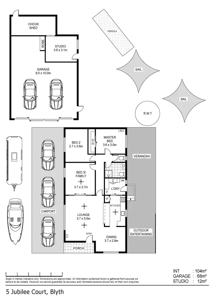 Floorplan of Homely house listing, 5 Jubilee Court, Blyth SA 5462