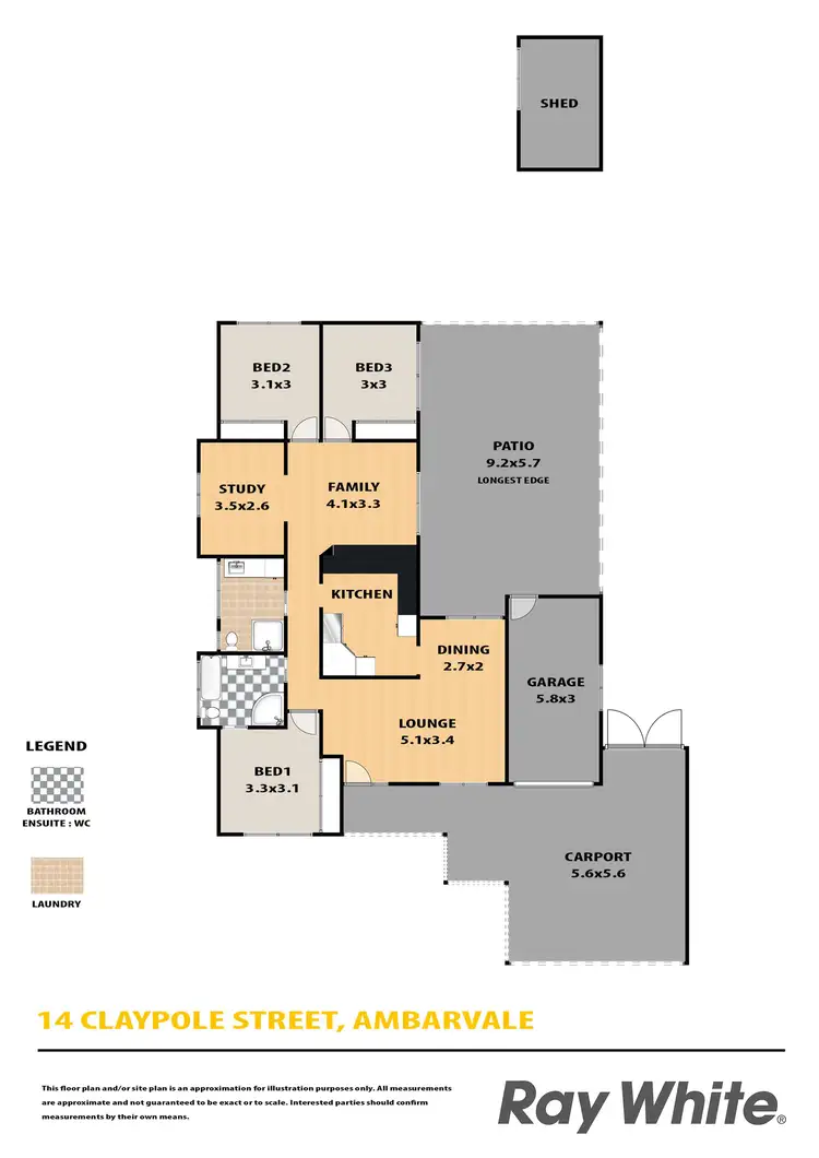 Floorplan of Homely house listing, 14 Claypole Street, Ambarvale NSW 2560