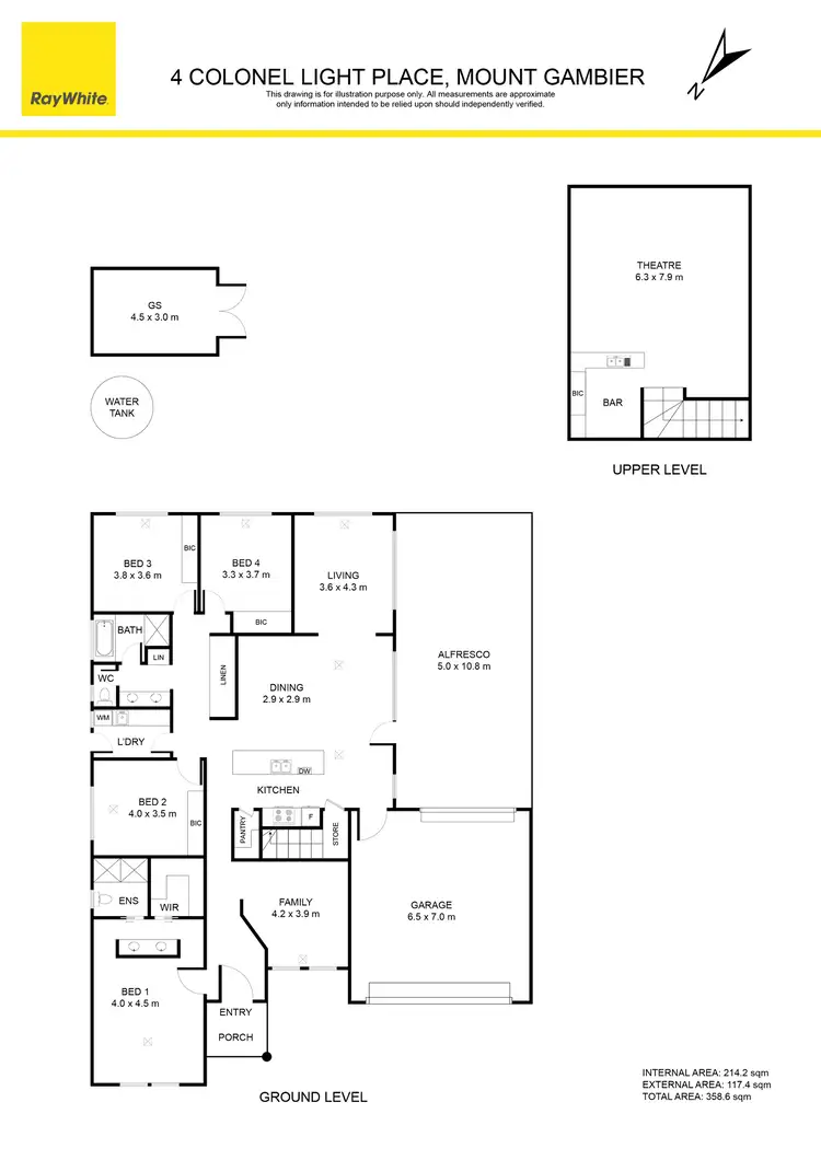 Floorplan of Homely house listing, 4 Colonel Light Place, Mount Gambier SA 5290