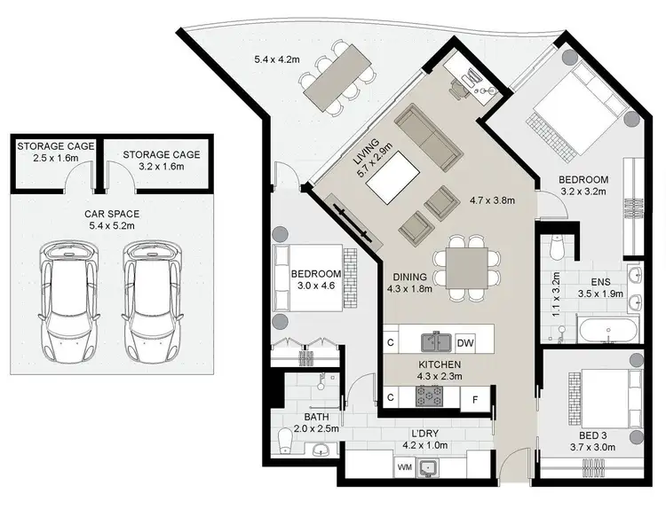 Floorplan of Homely apartment listing, 2111/45 Duncan Street, West End QLD 4101