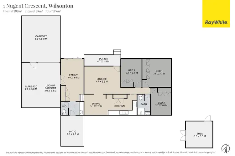Floorplan of Homely house listing, 1 Nugent Crescent, Wilsonton QLD 4350