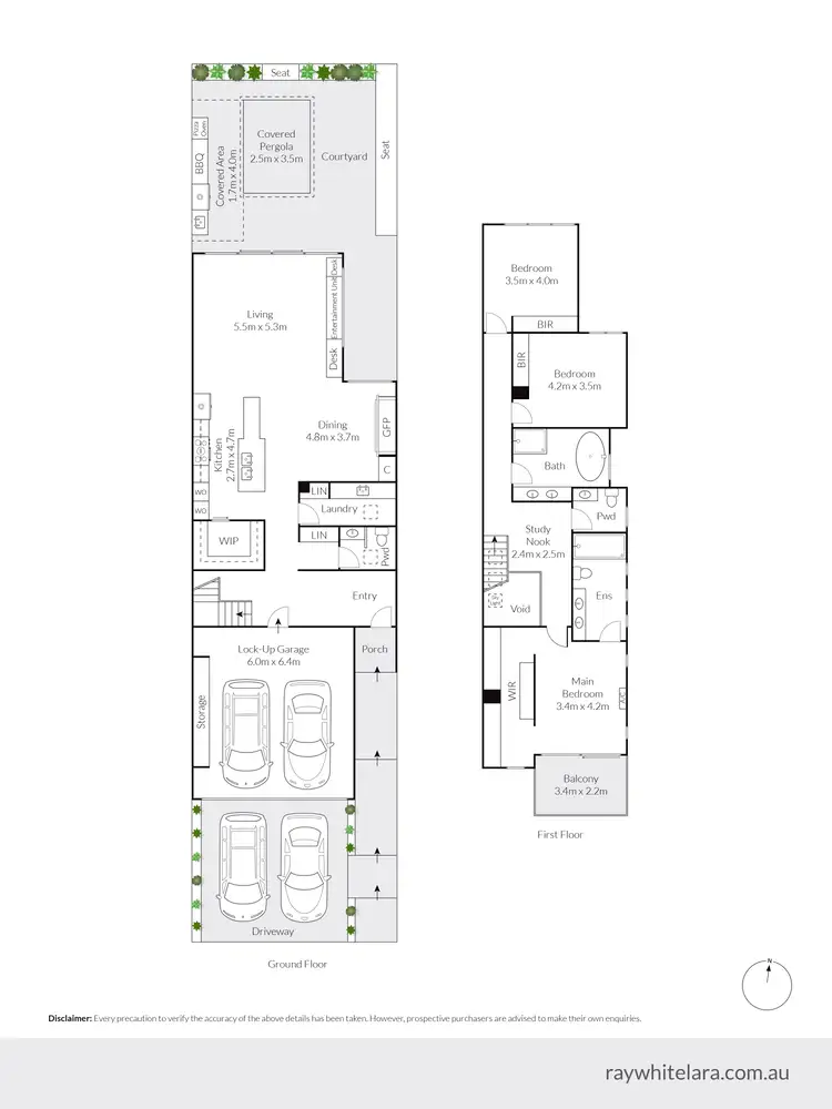 Floorplan of Homely townhouse listing, 2/1 Liverpool Street, Rippleside VIC 3215