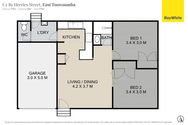 Floorplan of Homely unit listing, 2/89 Herries Street, East Toowoomba QLD 4350