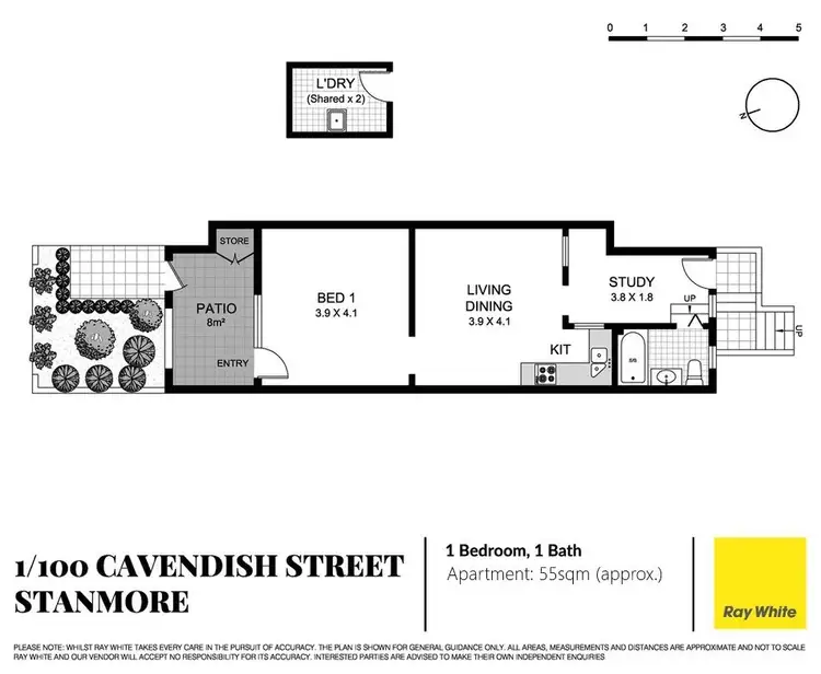Floorplan of Homely apartment listing, 1/100 Cavendish Street, Stanmore NSW 2048