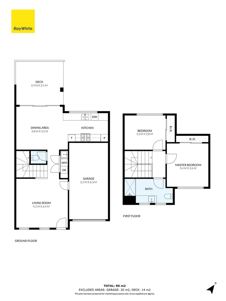 Floorplan of Homely townhouse listing, 71C Marchant Avenue, Reservoir VIC 3073